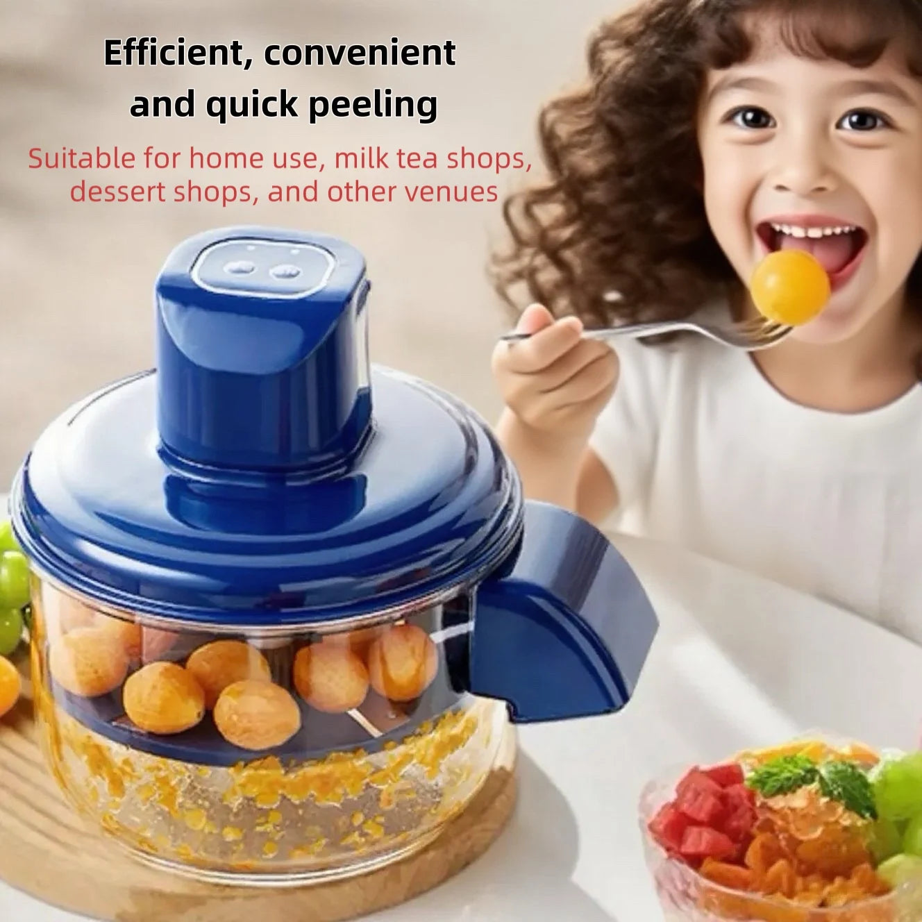 2025 Upgrade 2-in-1 Electric Garlic & Fruit Peeler - Effortless Peeling in 20 Seconds,Easy to Clean, Remover Tool for Kitchen