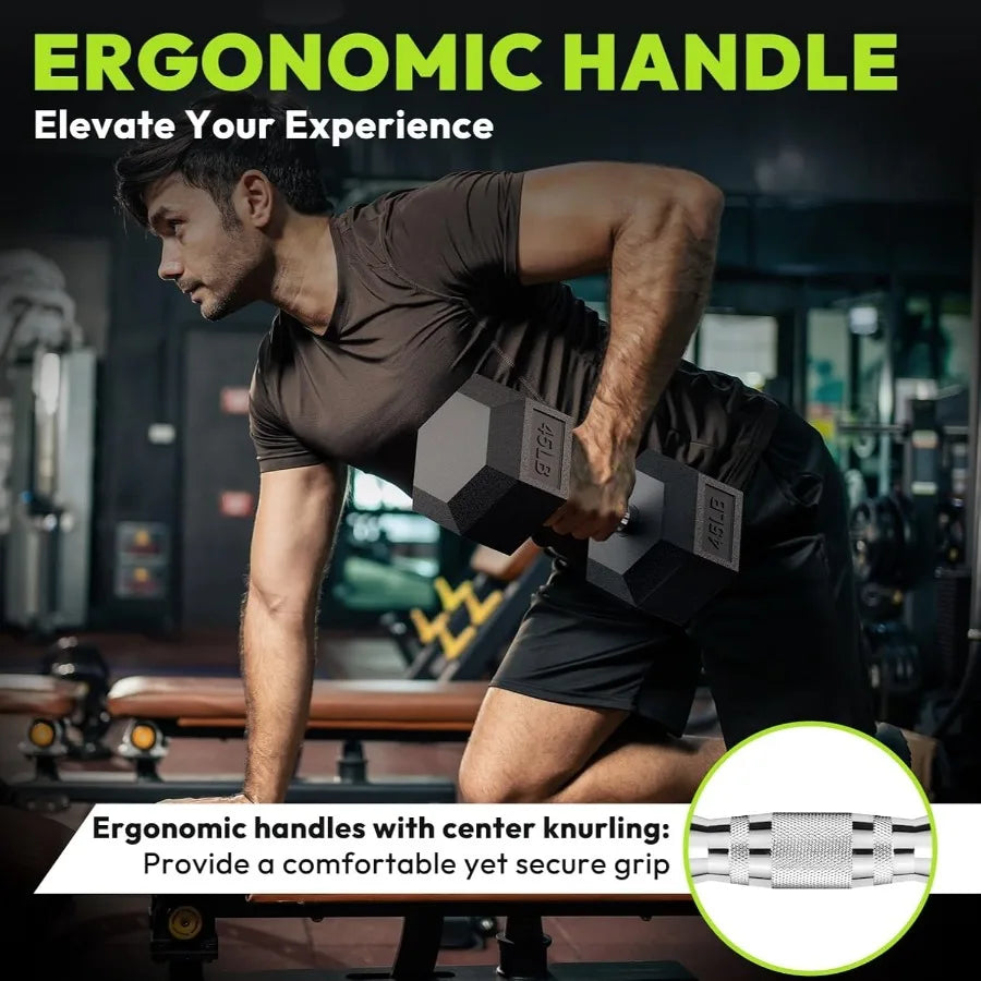 Hex Dumbbell Set 2.5400 lb Rubber Encased Exercise Fitness Dumbbells Weights Dumbbells Set of 2 Hand Weight for Strength Traini