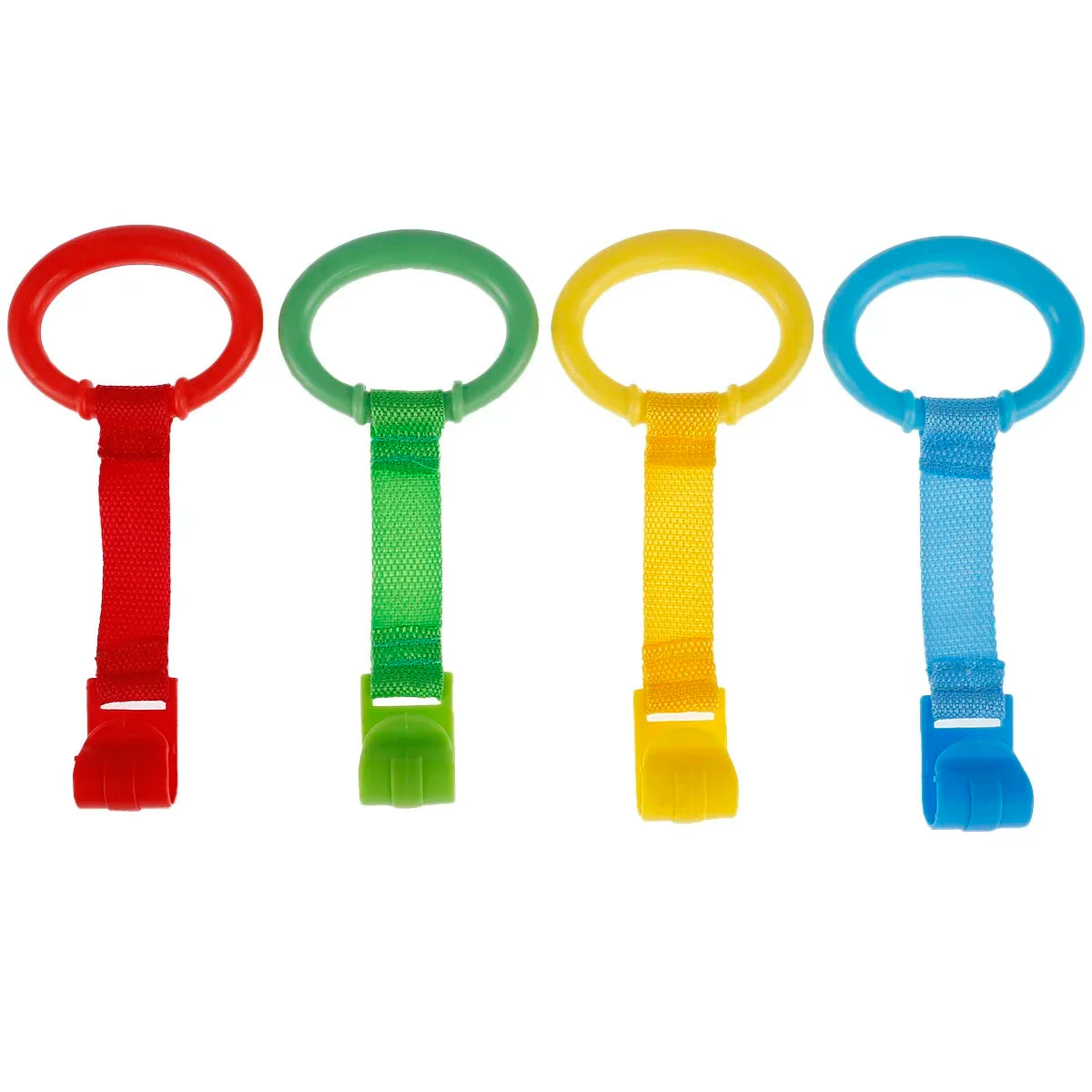 4pcs Baby Cot Rings Walking Assistant Rings Baby Crib Pull Rings for Walking Training Baby Stand up Ring Protection Ergonomic