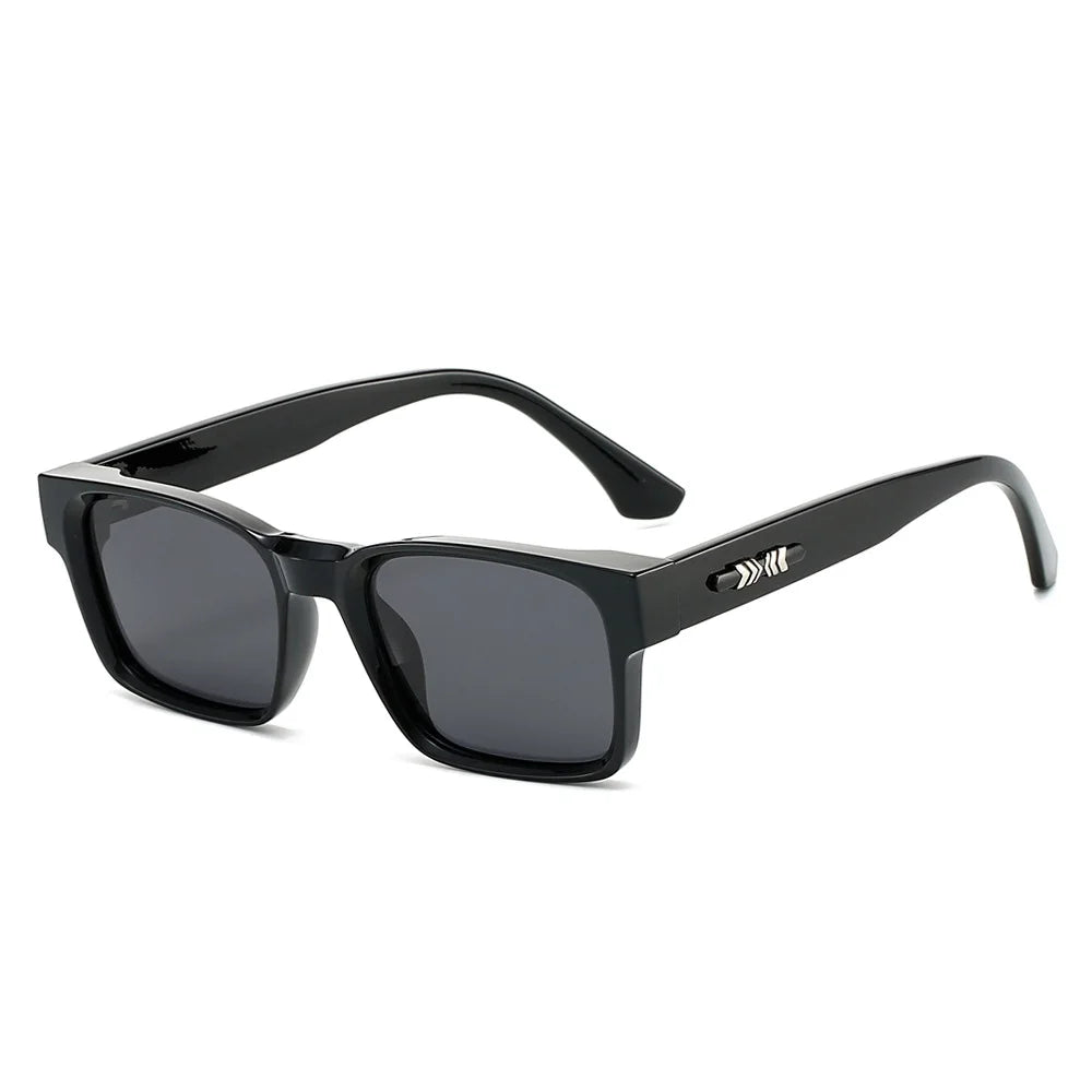Quality Square Polarized Sunglasses Men Metal Core UV400 Unisex Sun Glasses Travel Hiking Beach Fishing Eyewear