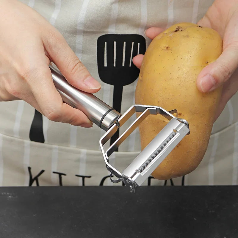 Multifunctional Stainless Steel Kitchen Peeler Fruit Vegetable Potato Carrot Cucumber Grater Julienne Durable Vegetable Slicer