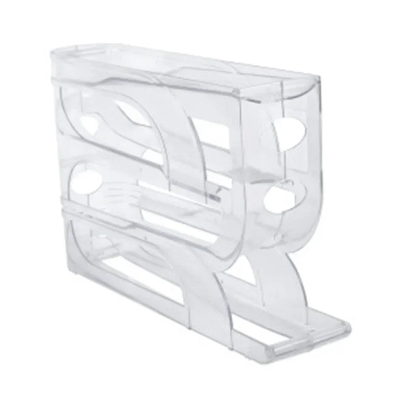 4 Layers Automatic Rolling Egg Holder Rack Fridge Egg Storage Box Container Kitchen Refrigerator Egg Dispenser Fridge Organizer
