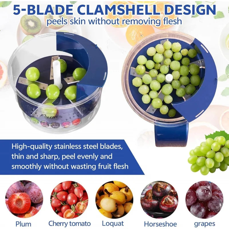 2025 Upgrade 2-in-1 Electric Garlic & Fruit Peeler - Effortless Peeling in 20 Seconds,Easy to Clean, Remover Tool for Kitchen