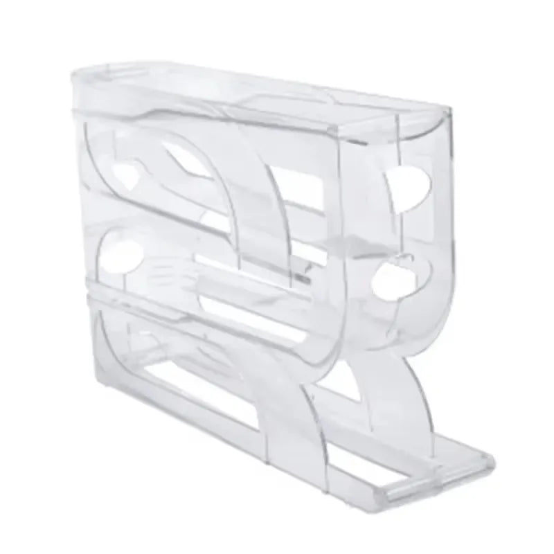 4 Layers Automatic Rolling Egg Holder Rack Fridge Egg Storage Box Container Kitchen Refrigerator Egg Dispenser Fridge Organizer