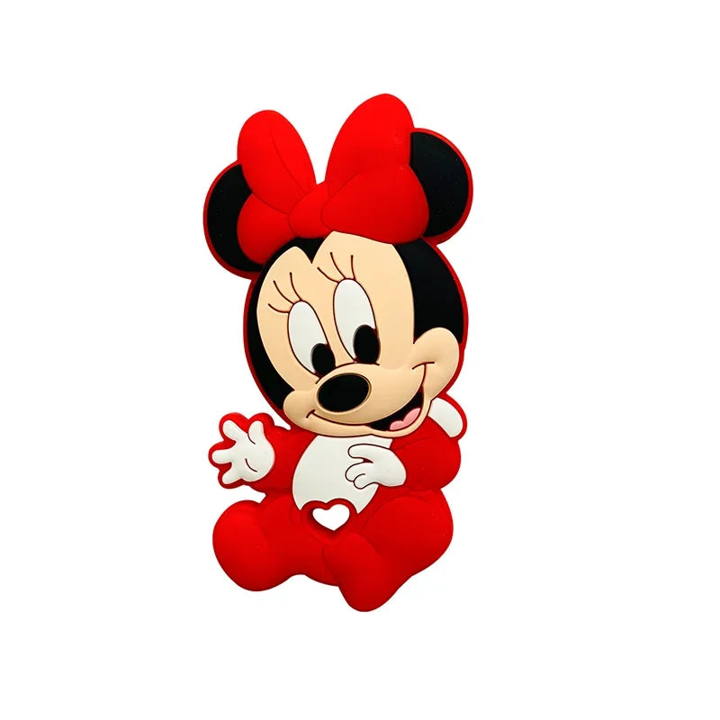 1pcs Silicone Cartoon Stlch Donald Duck Baby Teether Rodent BPA Food Free Silicone Teeth Nursing Pacifier Clip Silicone Bead