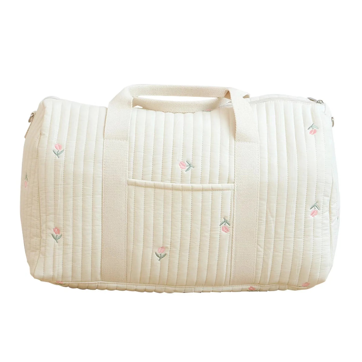 Ins Baby Diaper Bags Embroidered Nappy Organizer Messenger Bag Cute Cartoon Shoulder Bag with Zipper Luggage ToteBag for Travel