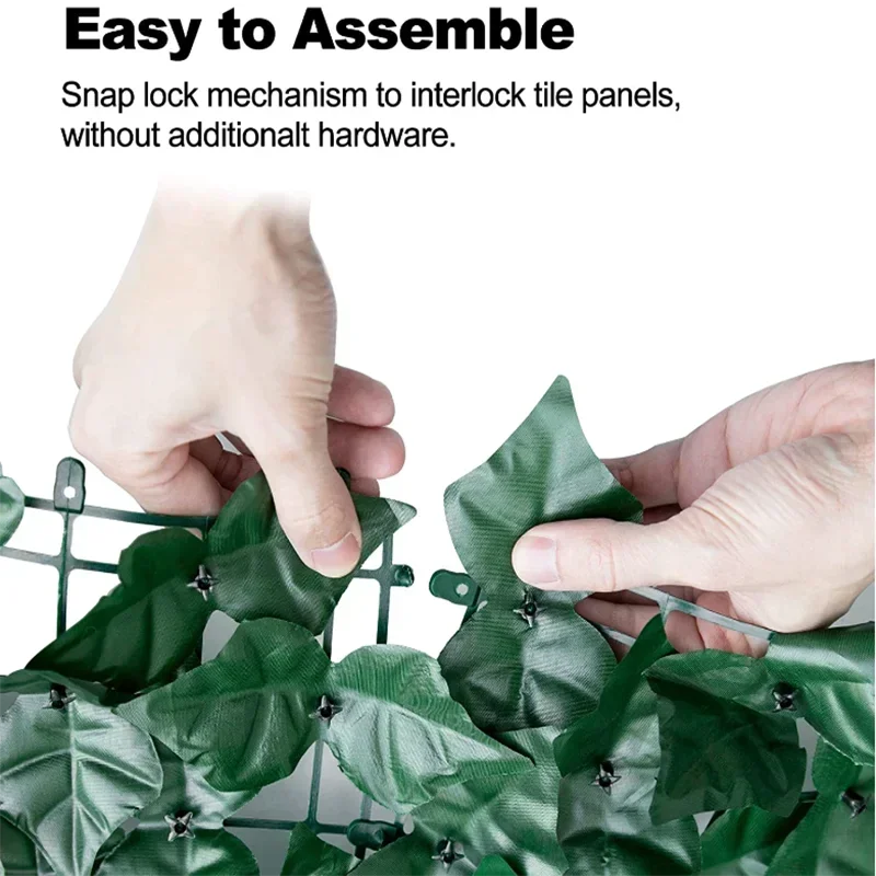 100X300cm Artificial Ivy Fence Plant Grass Wall Panel Faux Green Leaf Hedge Privacy Screen Outdoor Home Garden Balcony Decor