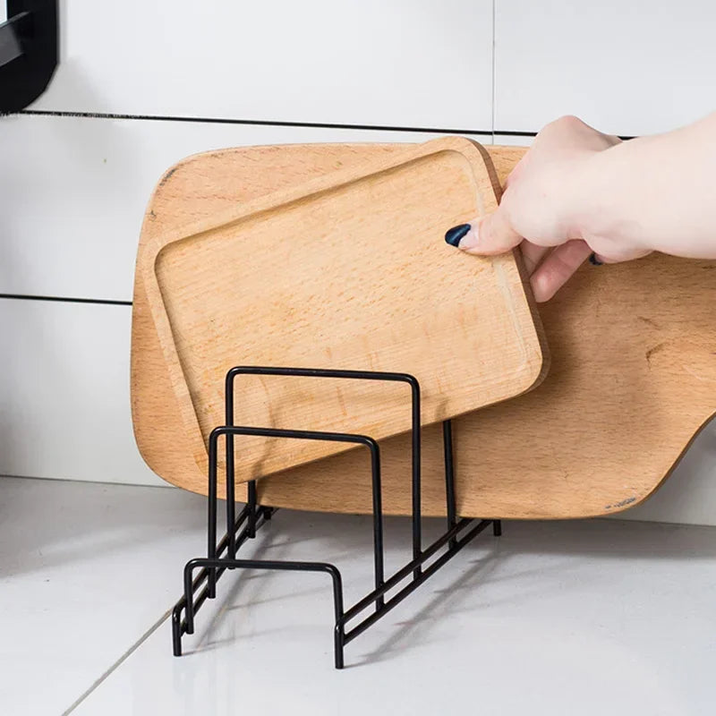 Iron Art Rack Shelf Multi Layer Space Saving Organizer Cutting Board Pot Lid Plates Stand Holder Storage For Kitchen Home Decor