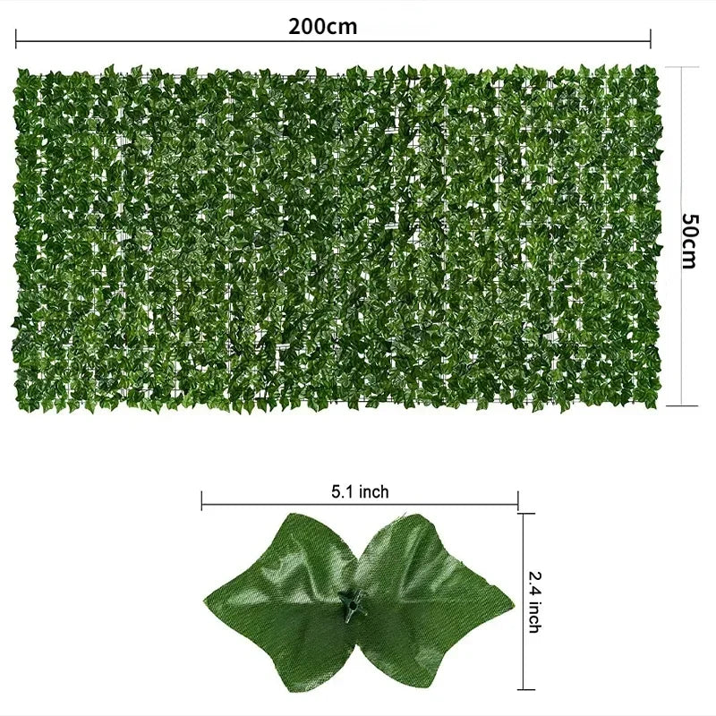 100X300cm Artificial Ivy Fence Plant Grass Wall Panel Faux Green Leaf Hedge Privacy Screen Outdoor Home Garden Balcony Decor