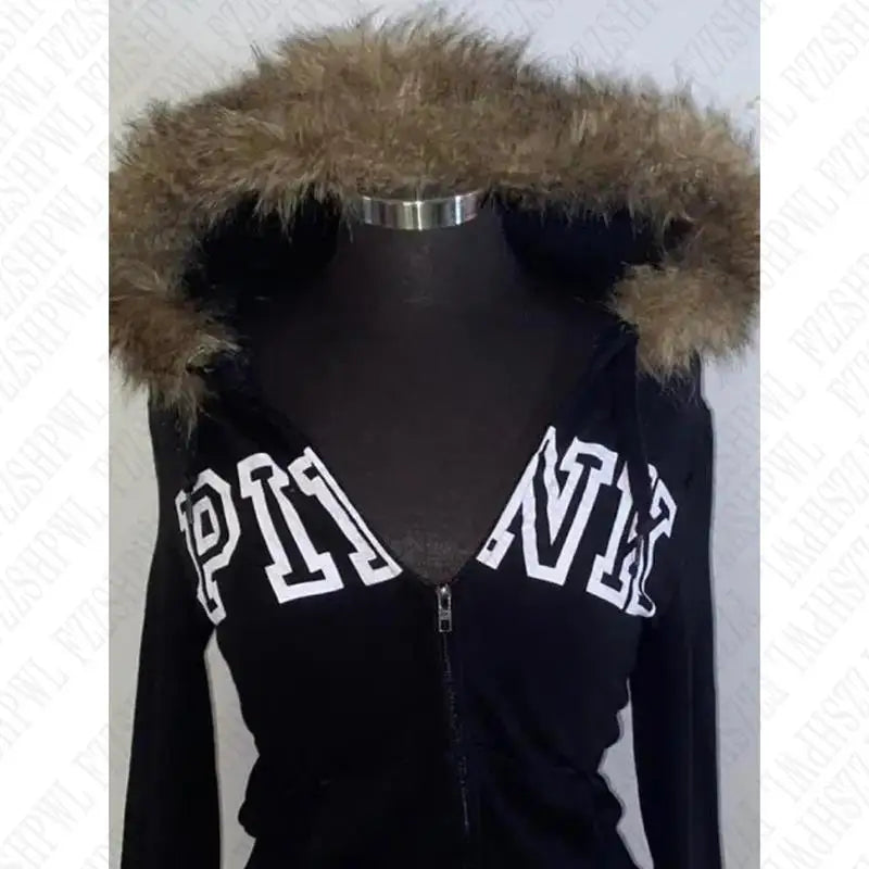 2025 Y2k Women Gothic Hip Hop Fashion Graphic Punk Letter Print Zip Up Hoodies Aesthetic Harajuku Hoodies Clothes Streetwear