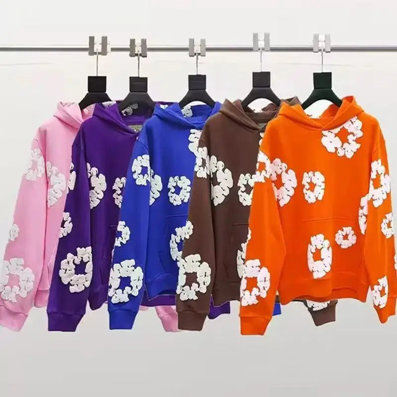DENIM TEARS brand hot selling new fashionable foam cotton printed hoodie Hip-hop street style is suitable for both women and men