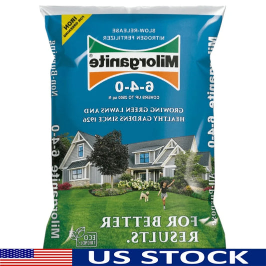 Long Lasting All Purpose Lawn Fertilizer 6-4-0 Slow Release Non Burning Organic 32 lb Cuts Mowing Time Reduces Watering NPK 10