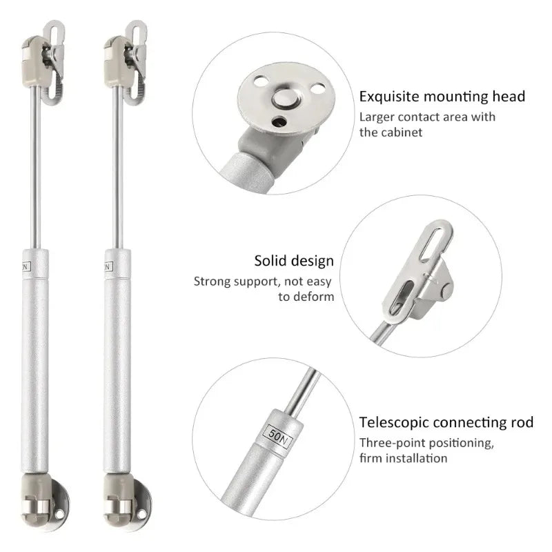 2/4Pcs 20/40/60/80N/100N/200N Furniture Hinge Kitchen Cabinet Door Lift Pneumatic Support Hydraulic Gas Spring Stay