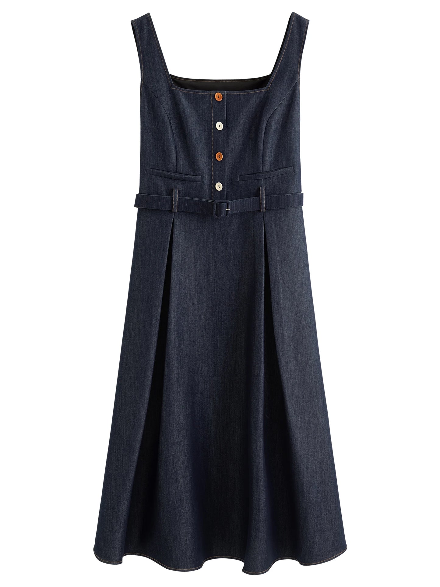 DUSHU Nordic Style Fashion Denim Suit Women Autumn 2025 New Long and Short Vest Skirt Vintage Clothing Ins Dresses 25DS83108