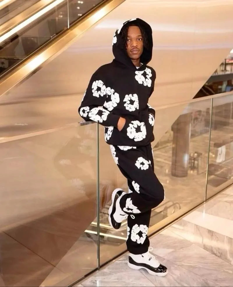 DENIM TEARS brand hot selling new fashionable foam cotton printed hoodie Hip-hop street style is suitable for both women and men