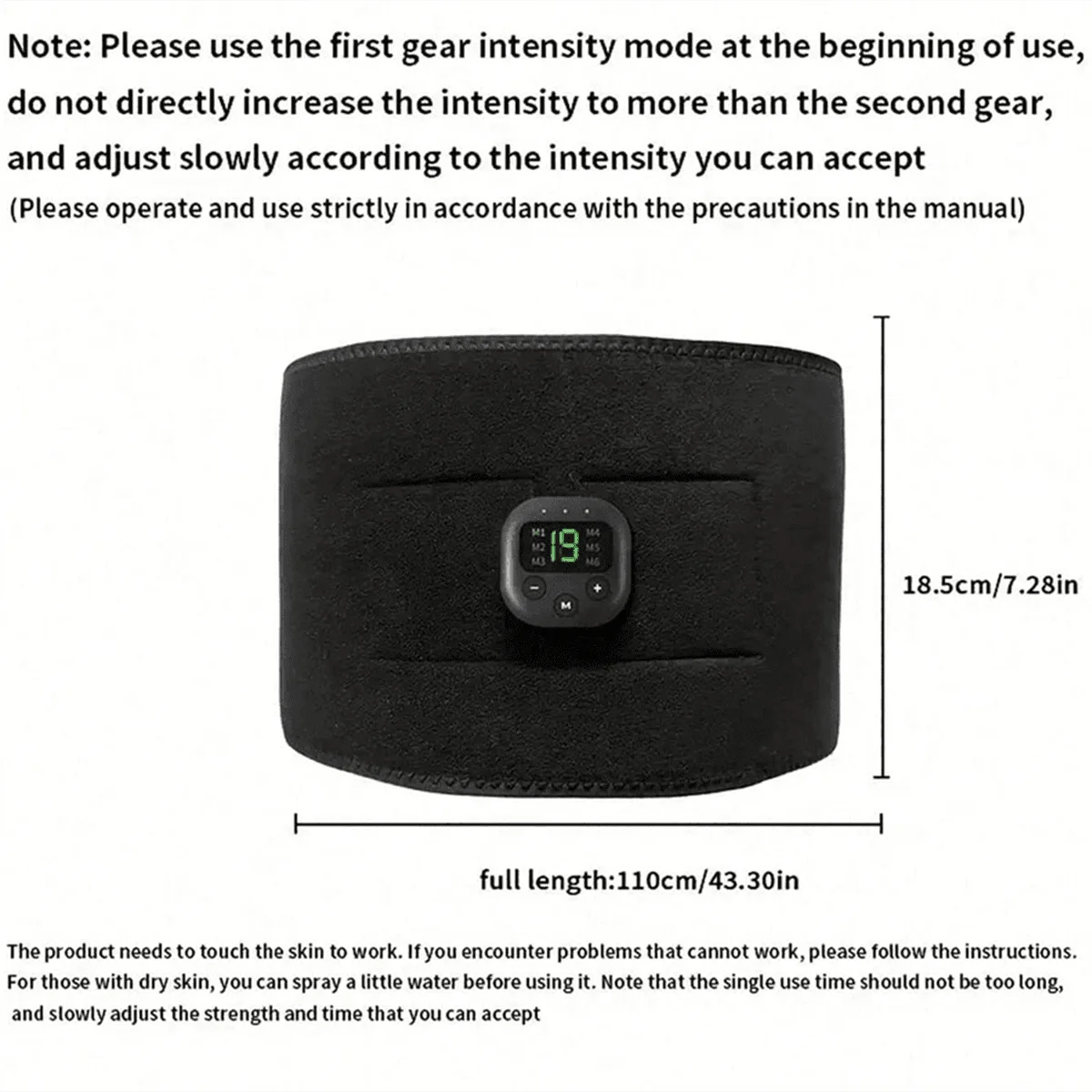Waist Massager Portable USB Charging Shaper Electric Arm Hip Leg Trainer Body Shaping Belt Fitness Massager