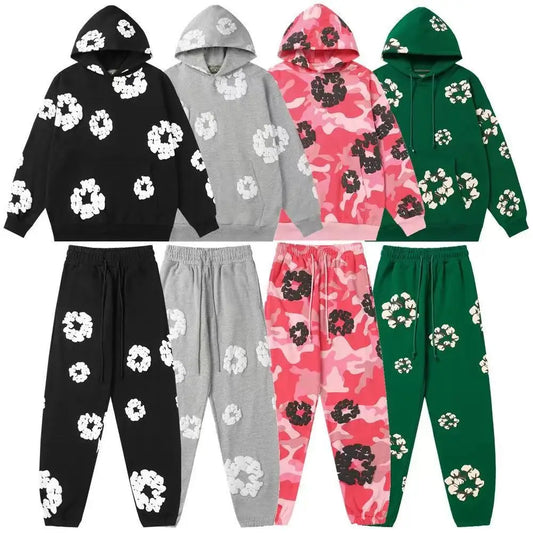 DENIM TEARS brand hot selling new fashionable foam cotton printed hoodie Hip-hop street style is suitable for both women and men